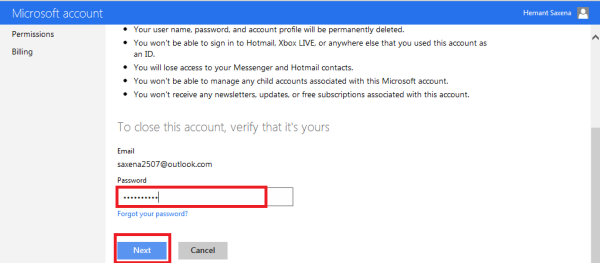 outlook delete